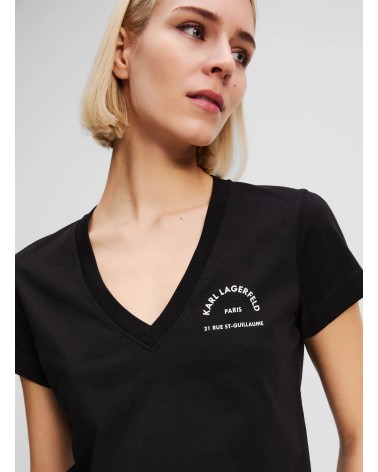 T-shirt col V KARL LAGERFELD Rue St-Guillaume  - 8