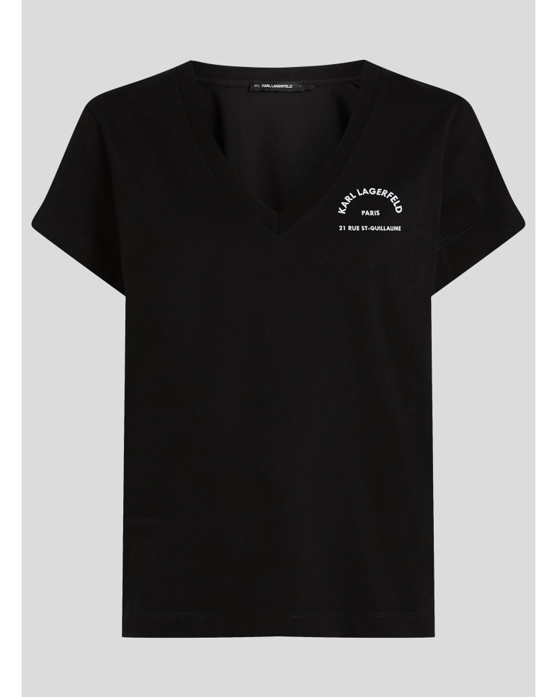 T-shirt col V KARL LAGERFELD Rue St-Guillaume  - 10