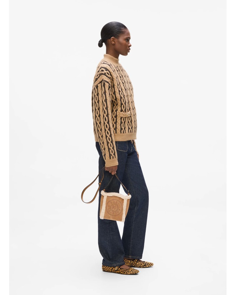 Petit sac seau KARL LAGERFELD K/Circle en shearling  - 3