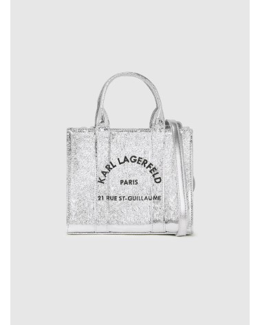 Mini tote bag KARL LAGERFELD Rue St-Guillaume métallique  - 1