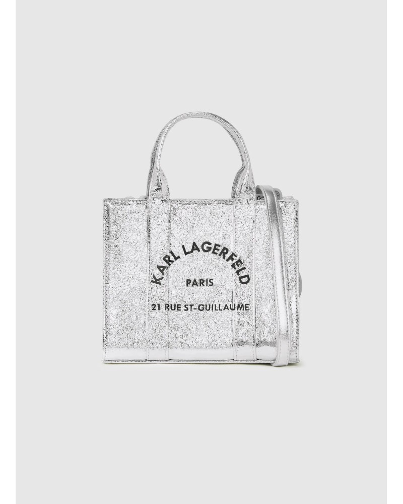 Mini tote bag KARL LAGERFELD Rue St-Guillaume métallique  - 1