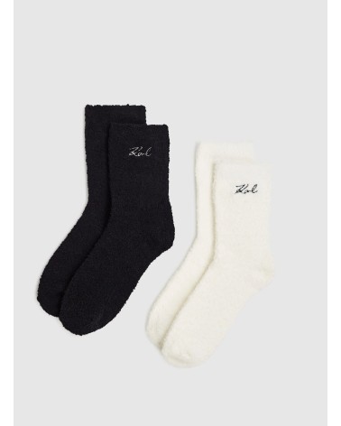 Chaussettes molletonnées KARL LAGERFELD Signature lot de 2