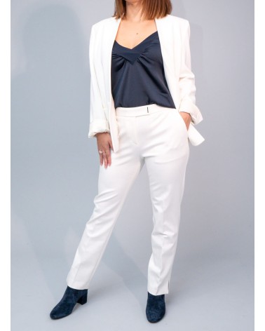 Caraco en satin BOSS C_Iecly avec encolure en georgette BOSS - 7