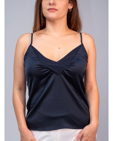 Caraco en satin BOSS C_Iecly avec encolure en georgette BOSS - 9