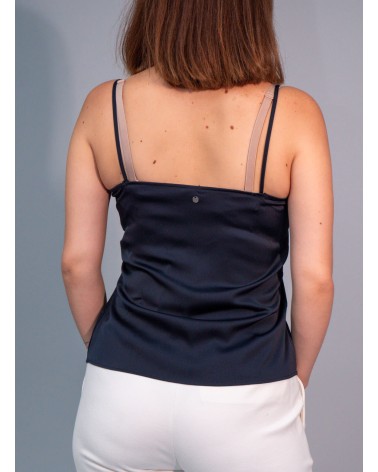Caraco en satin BOSS C_Iecly avec encolure en georgette BOSS - 10