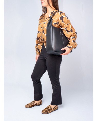 Pantalon flare OTTOD’AME en viscose stretch avec pinces Ottod'Ame - 3