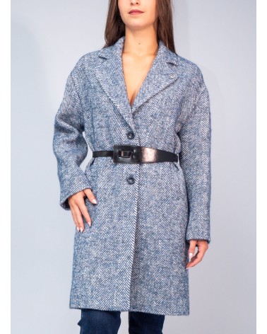 Manteau LIU JO à chevrons avec ceinture LIU JO - 1
