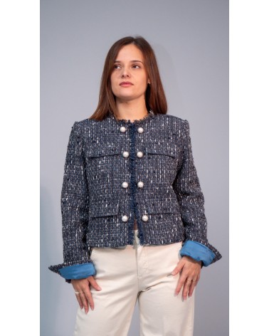 Blazer bouclé LIU JO avec franges LIU JO - 1