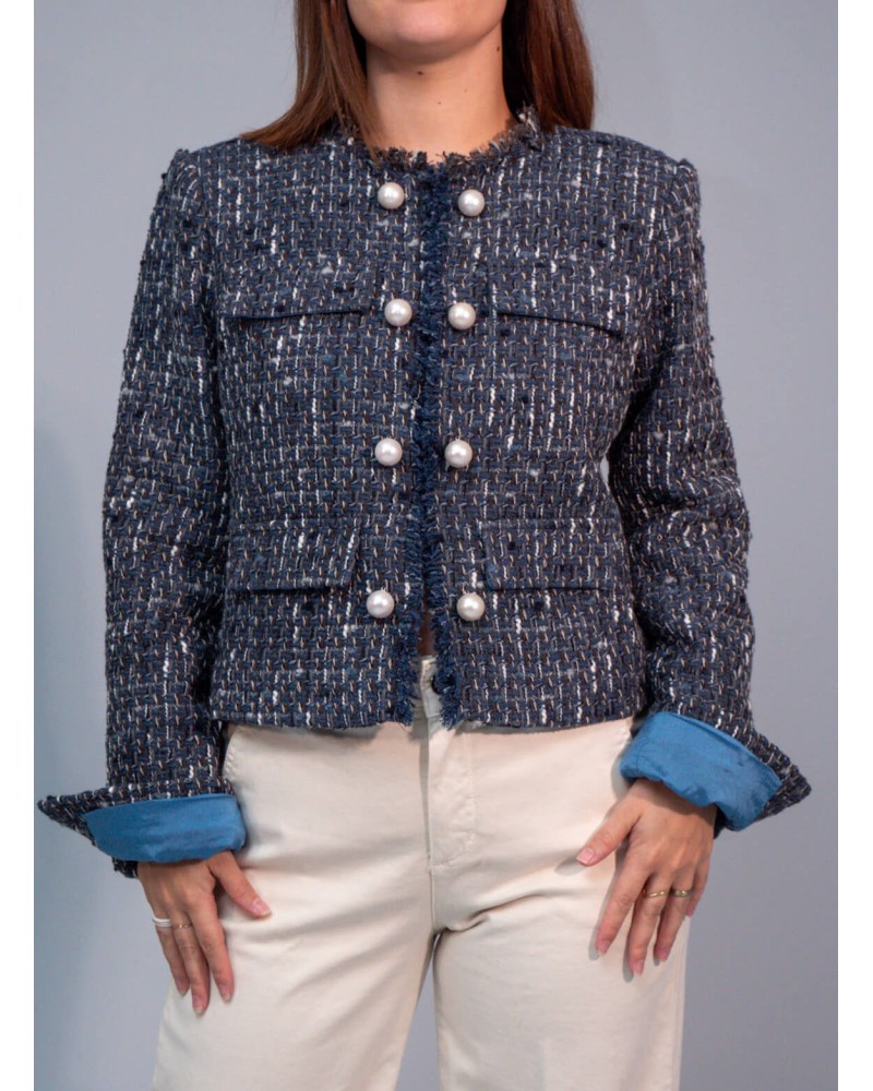 Blazer bouclé LIU JO avec franges LIU JO - 2