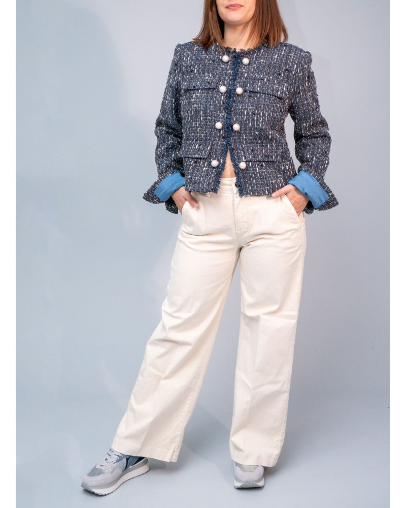 Blazer bouclé LIU JO avec franges LIU JO - 5