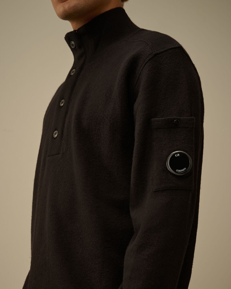 Pull Cp company Merino Wool Felted Half Button Cp company - 3