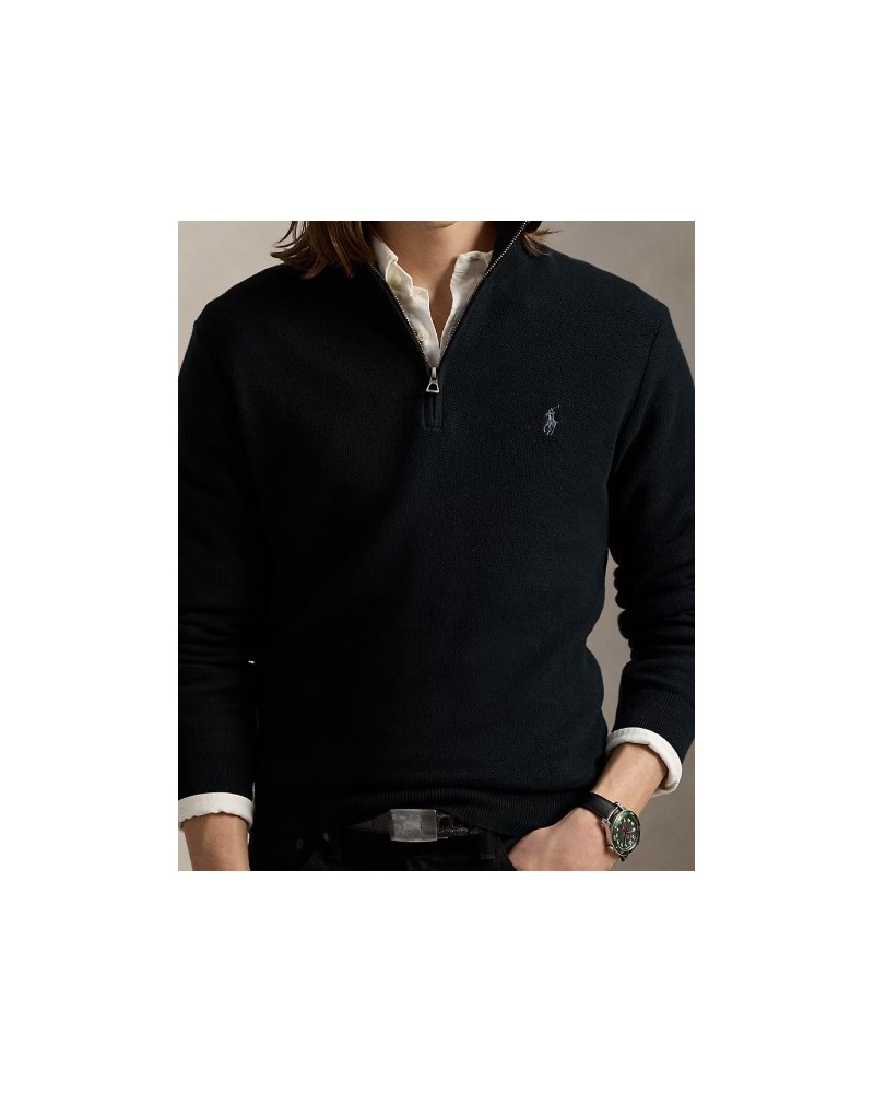 Pull demi-zippé en coton piqué Ralph Lauren Ralph Lauren - 3