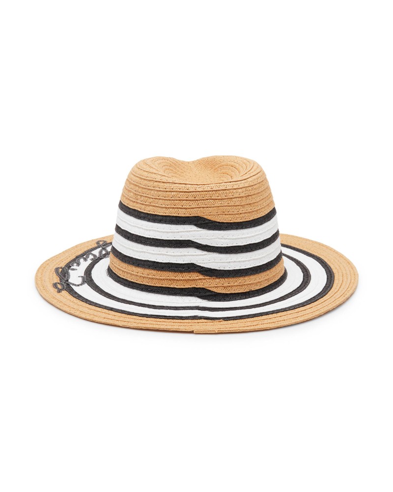 Chapeau de paille à larges bords, rayures LIU JO LIU JO - 2