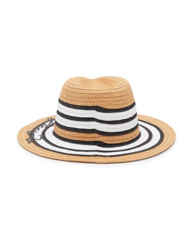 Chapeau de paille à larges bords, rayures LIU JO LIU JO - 2