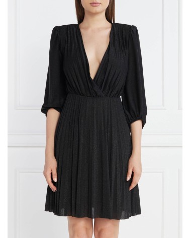 Robe courte évasée noire, cache-cœur plissée LIU JO LIU JO - 7