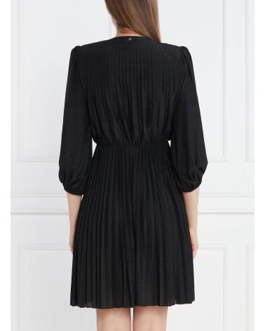 Robe courte évasée noire, cache-cœur plissée LIU JO LIU JO - 8