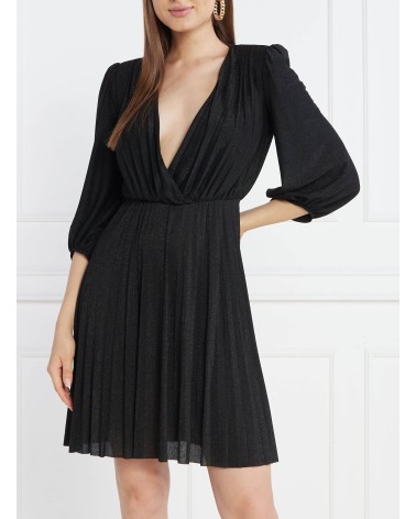 Robe courte évasée noire, cache-cœur plissée LIU JO LIU JO - 10