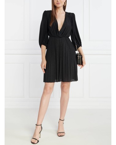 Robe courte évasée noire, cache-cœur plissée LIU JO LIU JO - 12