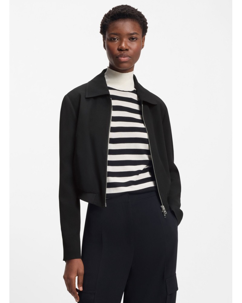 Veste crêpe BOSS Jocalena regular fit zippée BOSS - 2