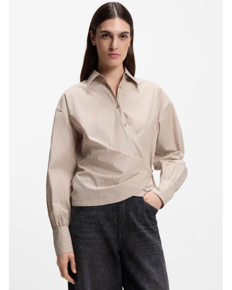 Chemisier BOSS C_Brapen regular à rayures, cache-cœur BOSS - 2