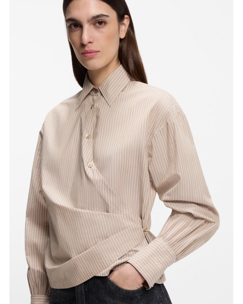 Chemisier BOSS C_Brapen regular à rayures, cache-cœur BOSS - 4