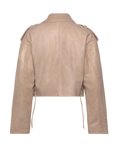 Blouson motard BOSS C_Salace en cuir suédé cropped BOSS - 2