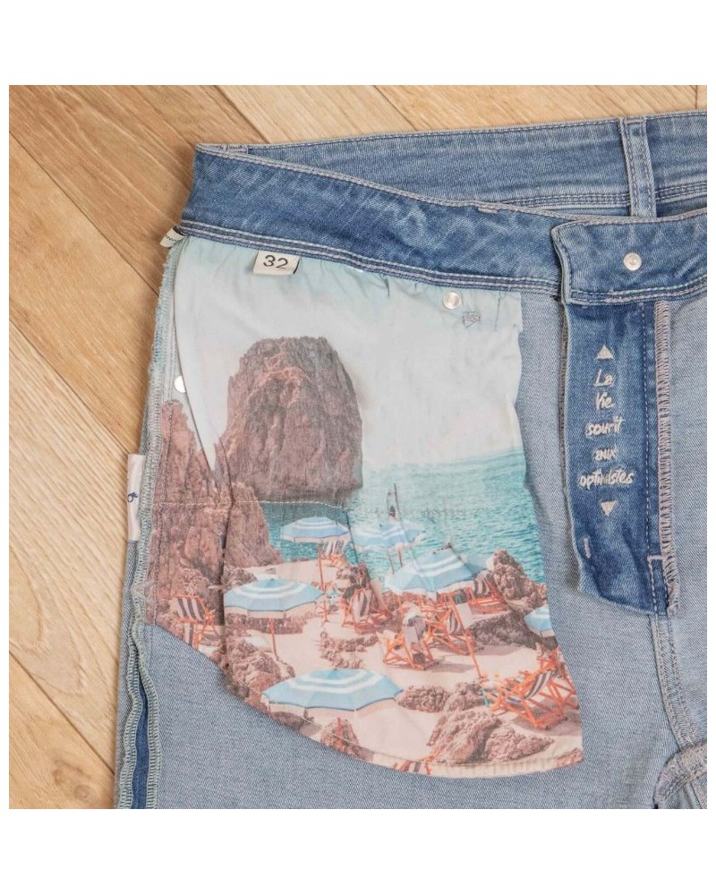 Jean Toucher Doux Ecoresponsable - Bleu Ciel Blue cult - 6