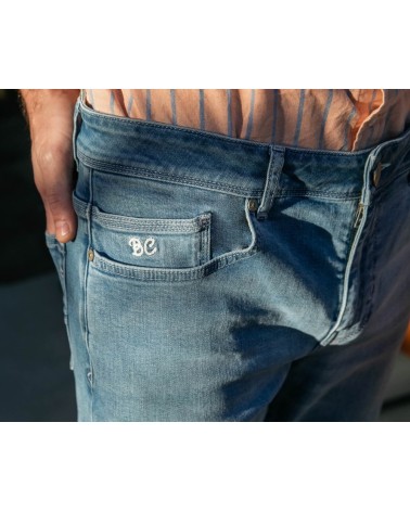 Jean Toucher Doux Ecoresponsable - Bleu Ciel Blue cult - 3