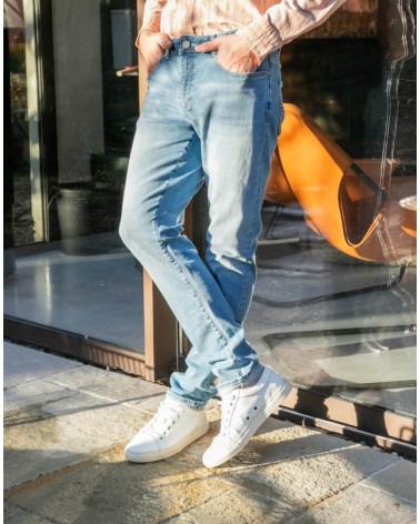 Jean Toucher Doux Ecoresponsable - Bleu Ciel Blue cult - 1