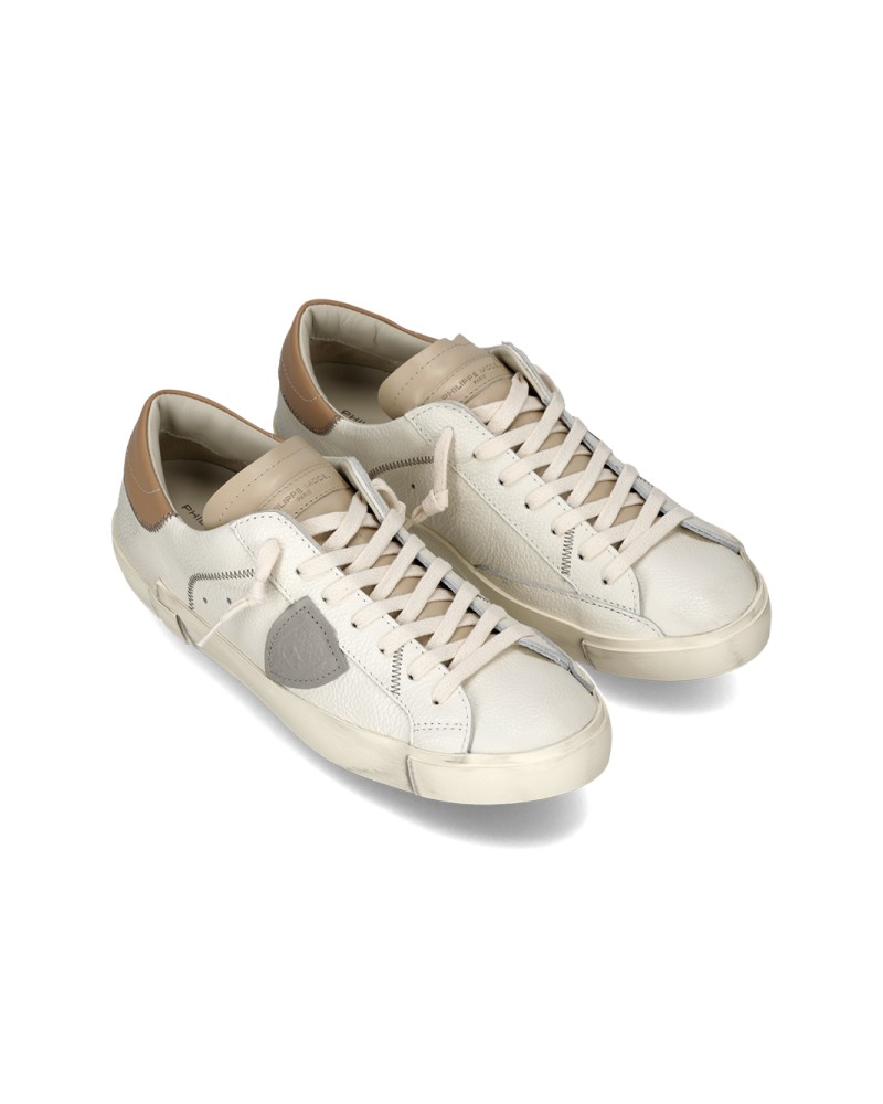 Basket Philippe Model PRSX LOW MAN VEAU CERF_LAIT MUD Philippe Model - 1