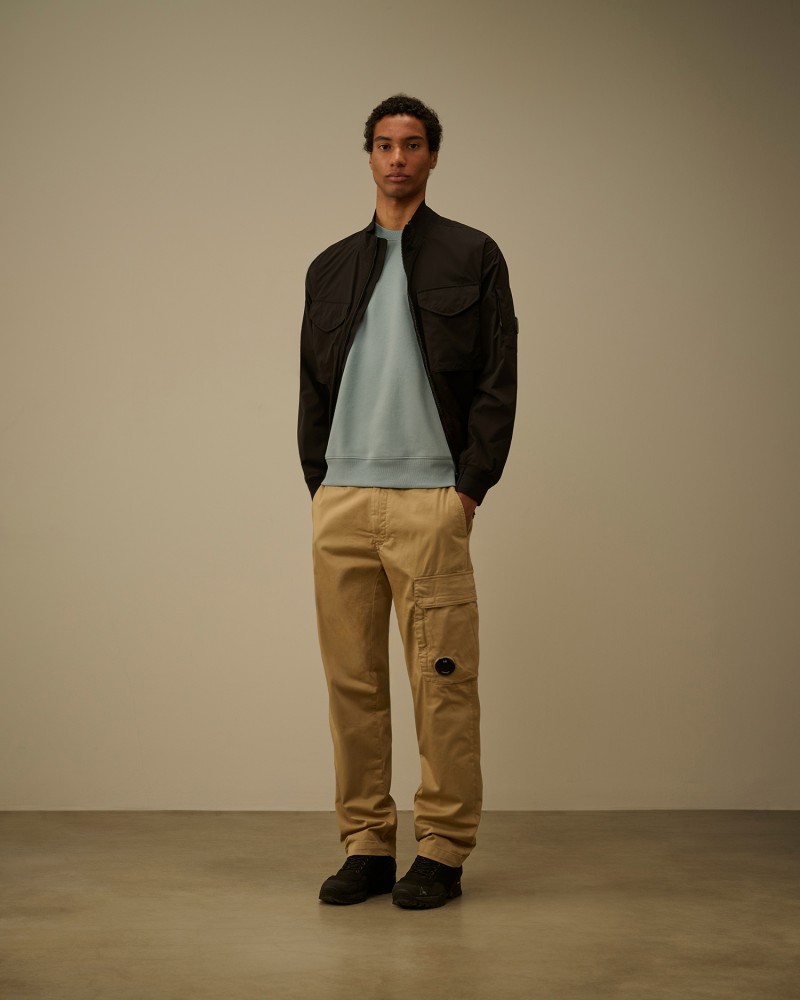 Sweat Diagonal Raised Fleece Crewneck Lens Cp company Cp company - 10