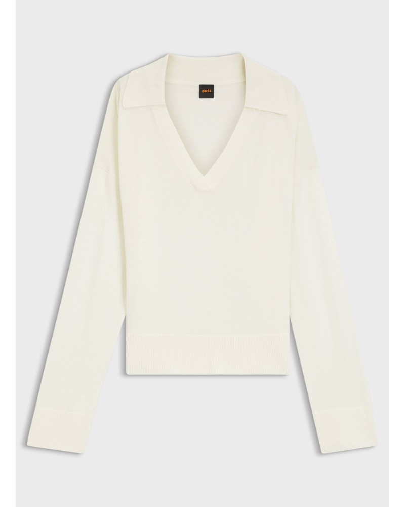 Pull relaxed BOSS C_Fiaffisa col ouvert BOSS - 4