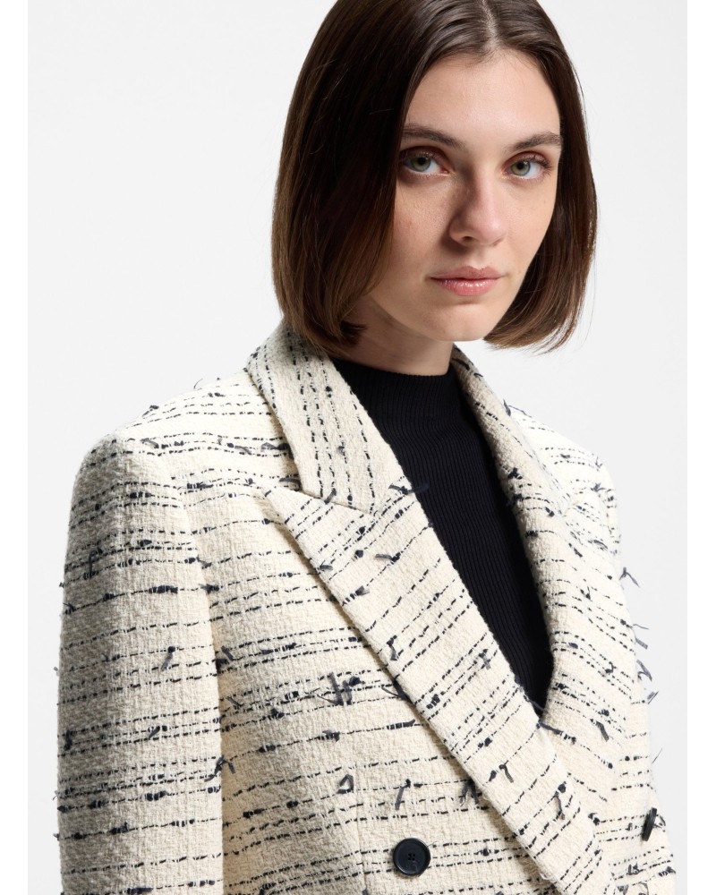 Blazer BOSS Jaleto9 regular en tweed croisé BOSS - 4