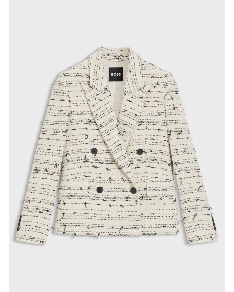 Blazer BOSS Jaleto9 regular en tweed croisé BOSS - 6