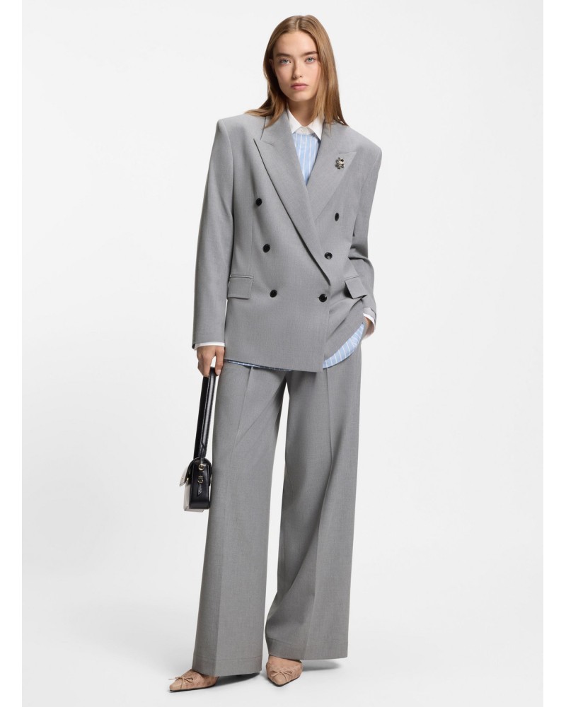 Veste relaxed HUGO Antegi croisée, broche fleur émail HUGO - 1