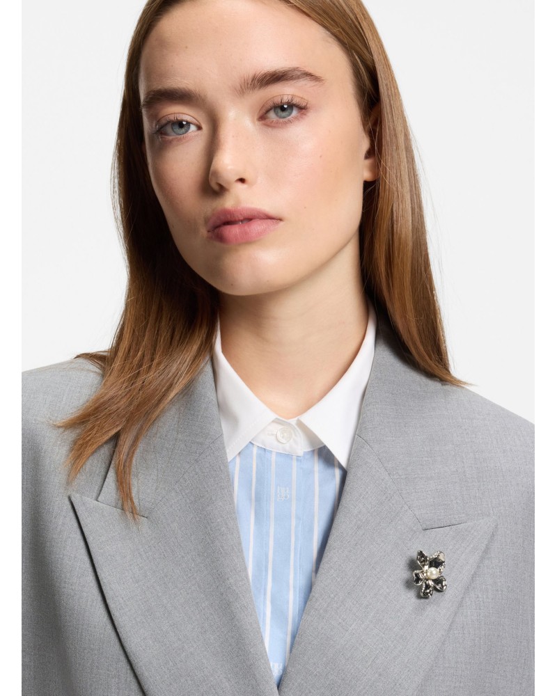 Veste relaxed HUGO Antegi croisée, broche fleur émail HUGO - 4