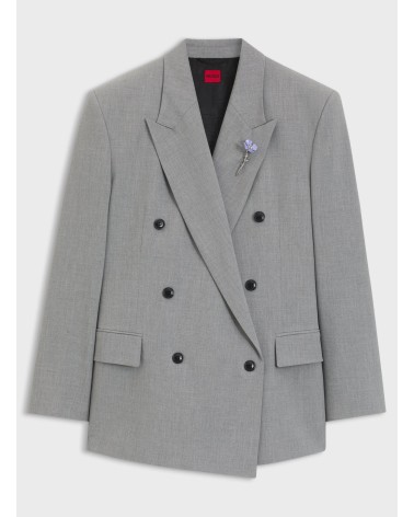 Veste relaxed HUGO Antegi croisée, broche fleur émail HUGO - 6