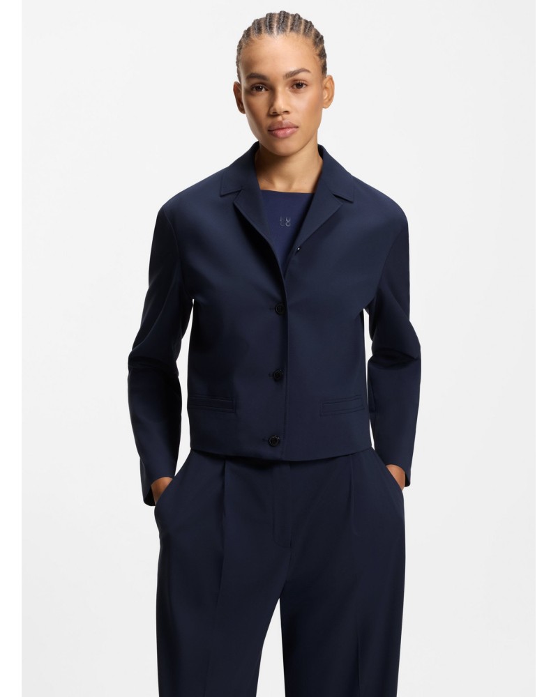 Blazer cropped HUGO Ambrasa relaxed en tissu stretch HUGO - 1