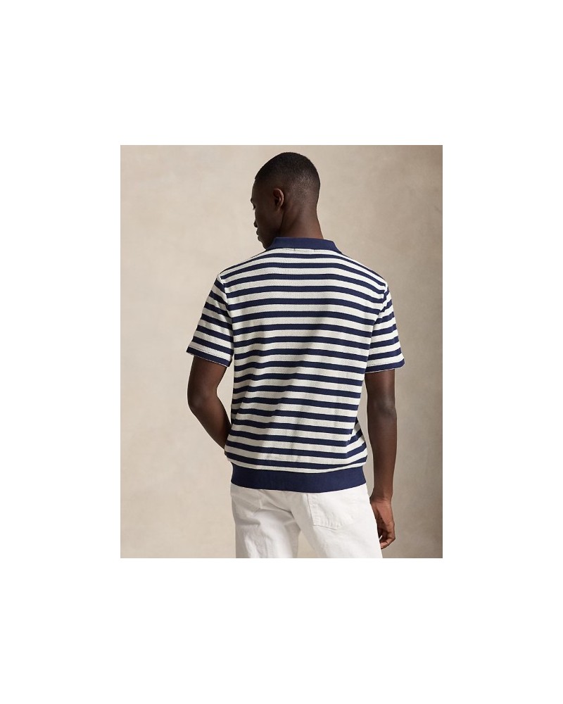 Polo rayé côtelé en pointelle Ralph Lauren Ralph Lauren - 4