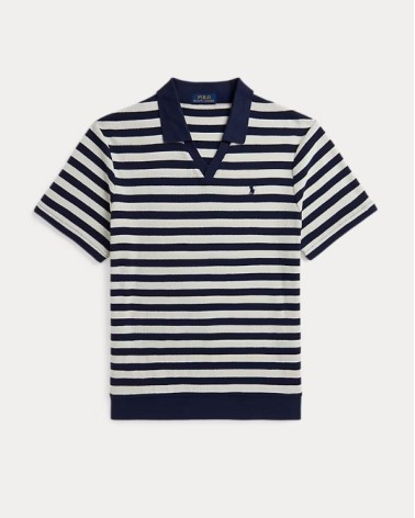 Polo rayé côtelé en pointelle Ralph Lauren Ralph Lauren - 1
