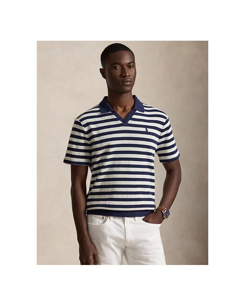Polo rayé côtelé en pointelle Ralph Lauren Ralph Lauren - 2