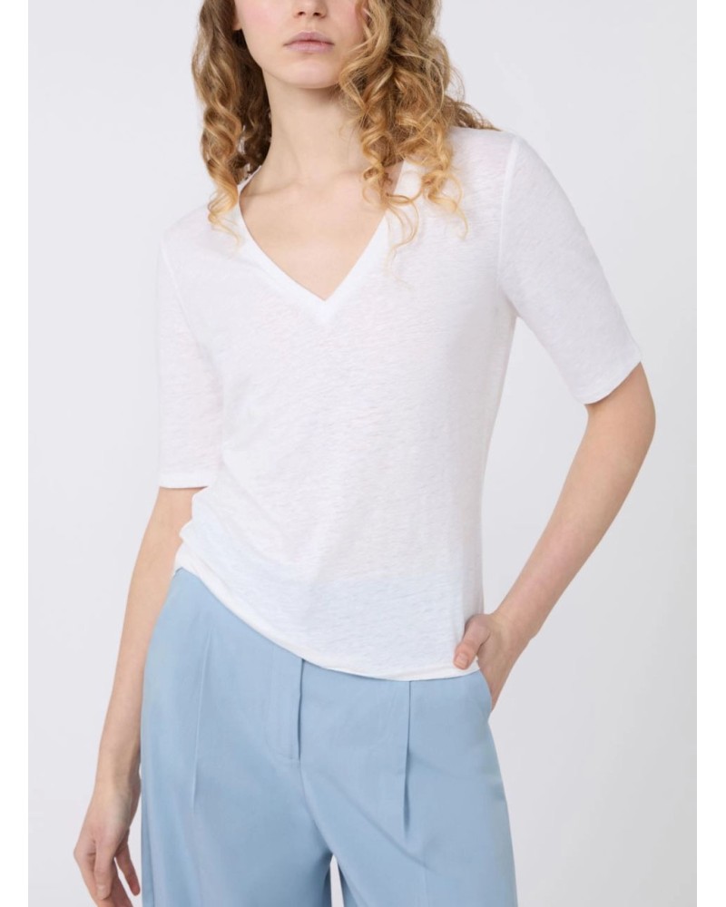 T-shirt lin stretch Weekend Max Mara Opzione col V WEEKEND MAX MARA - 4