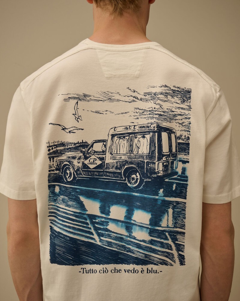 T-shirt Cp company Compact 20/1 Jersey Short Sleeve Logo Cp company - 6