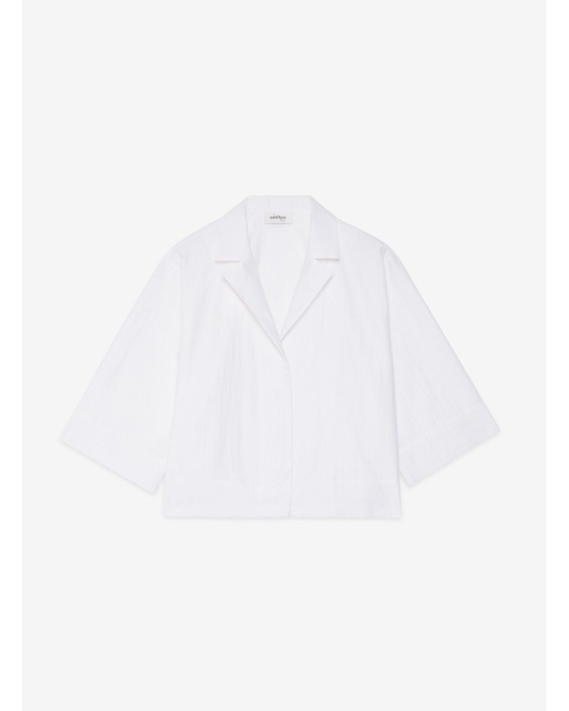 Chemise courte OTTOD'AME style bowling coton texturé Ottod'Ame - 5