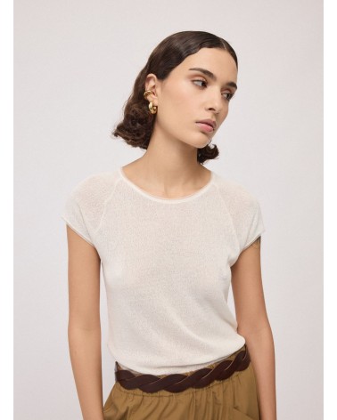 T-shirt Ottod’Ame en lin mélangé col rond femme Ottod'Ame - 1