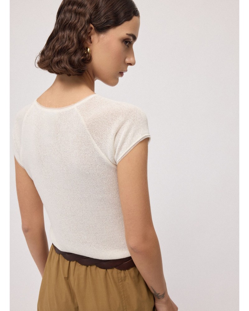 T-shirt Ottod’Ame en lin mélangé col rond femme Ottod'Ame - 3