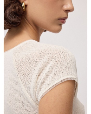 T-shirt Ottod’Ame en lin mélangé col rond femme Ottod'Ame - 4