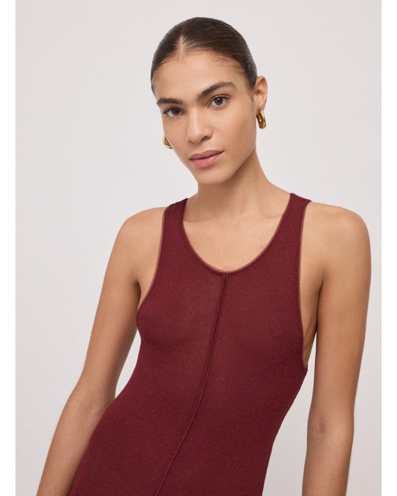 Robe longue Ottod’Ame en viscose et lin femme Ottod'Ame - 4