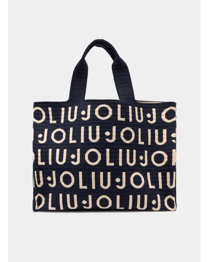 Cabas moyen LIU JO en maille logo jacquard LIU JO - 1