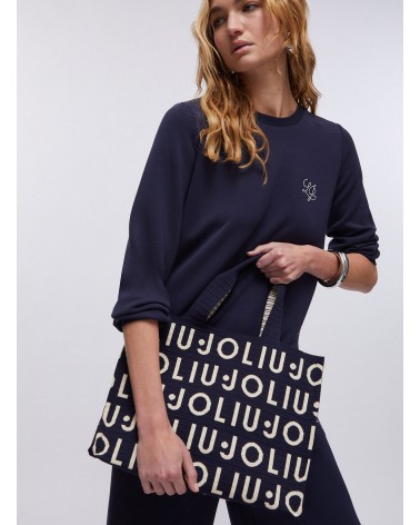 Cabas moyen LIU JO en maille logo jacquard LIU JO - 2